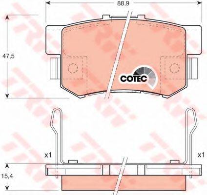 Комплект гальмівних колодок, дискове гальмо