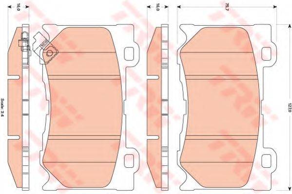 Комплект гальмівних колодок, дискове гальмо
