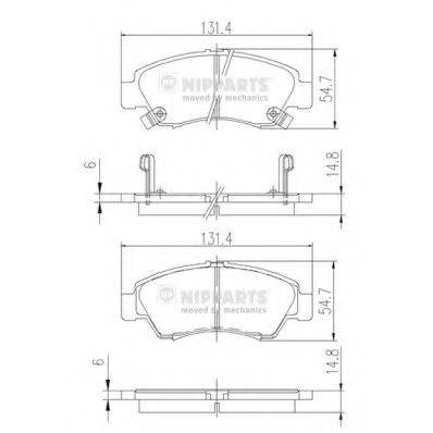 Комплект гальмівних колодок, дискове гальмо