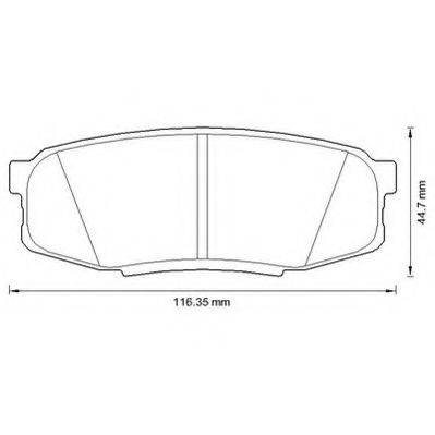 Комплект гальмівних колодок, дискове гальмо